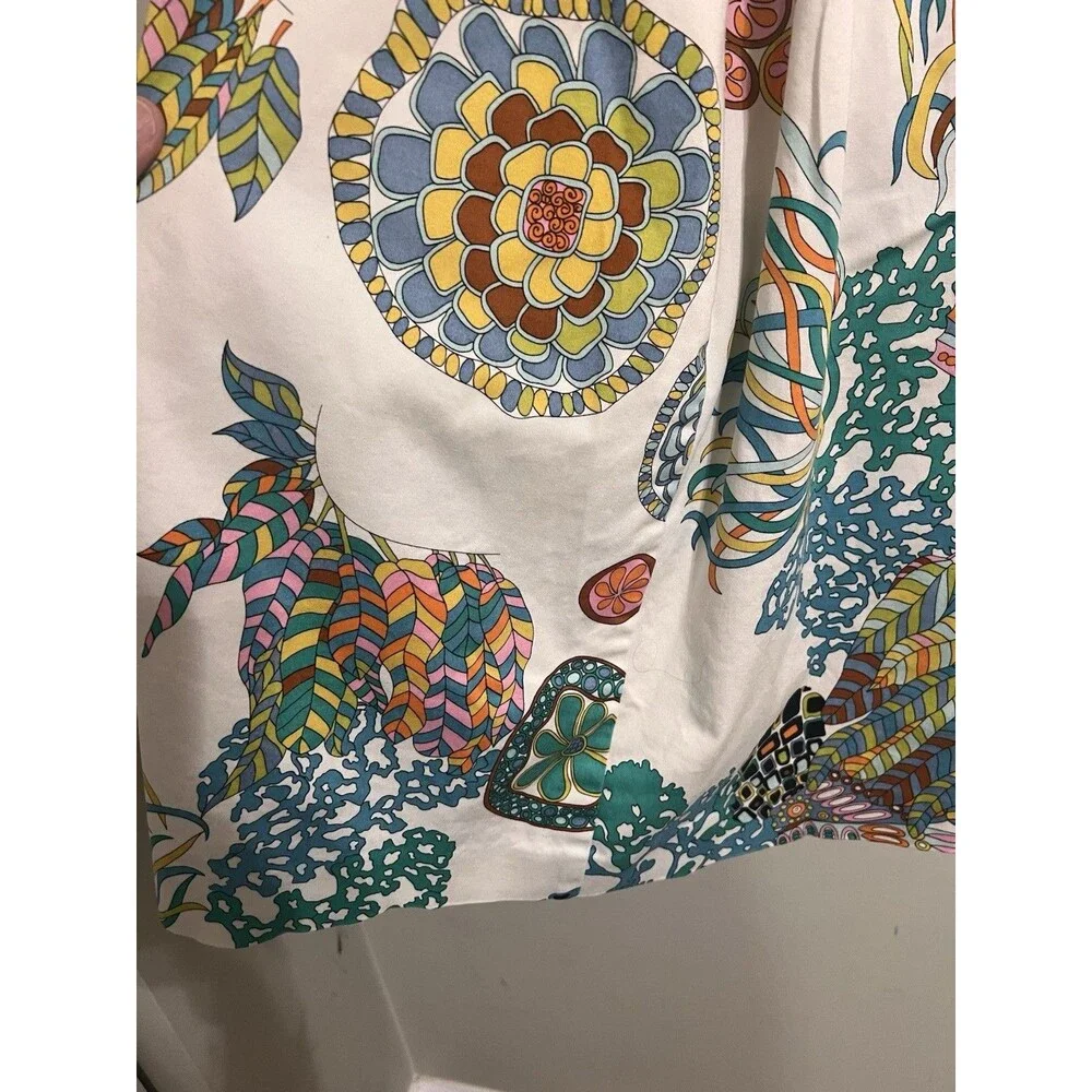 TRINA TURK Criss Cross Halter Colorful Floral Bold Dress Size 4 - Picture 4 of 9